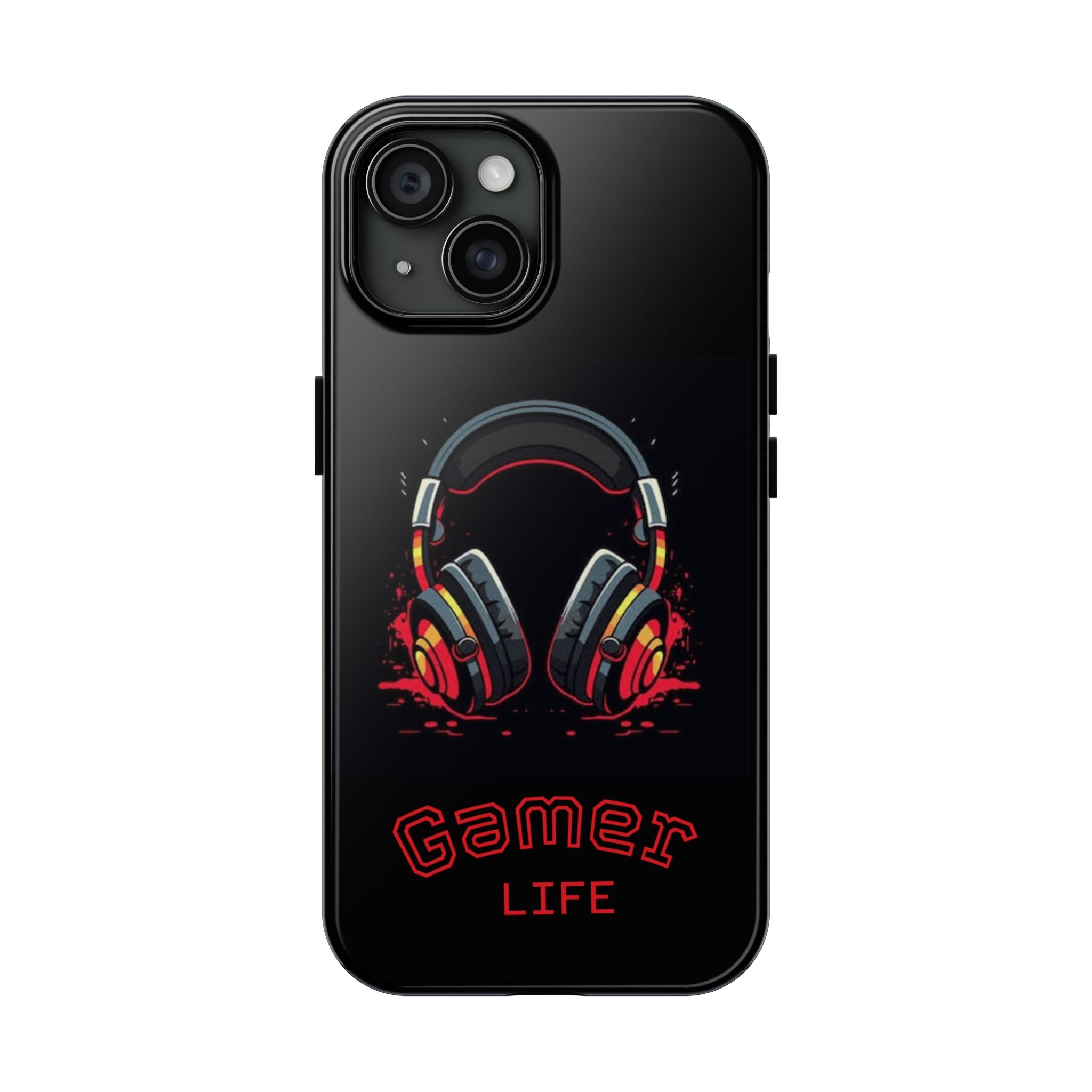 Gamer Life Tough Phone Case with Gamer Headset Design