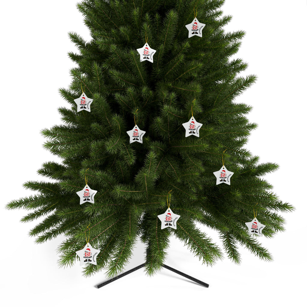 My 1st Christmas Ceramic Ornaments - 2-Sided Print (Multiple Pack Options)