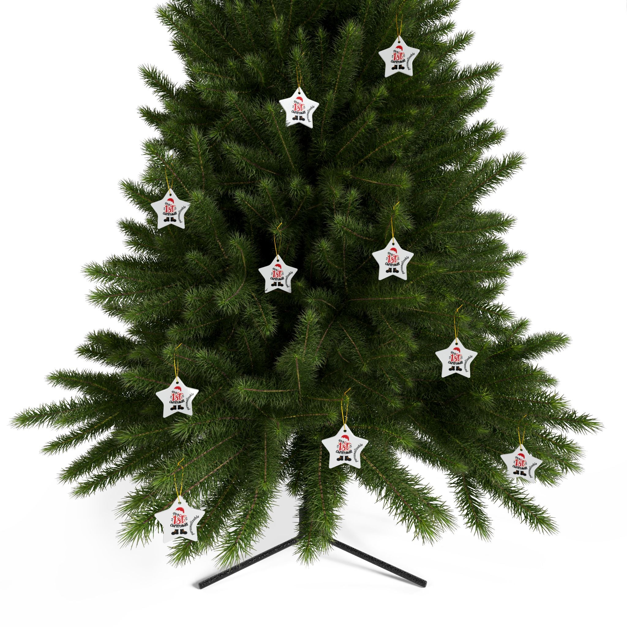 My 1st Christmas Ceramic Ornaments - 2-Sided Print (Multiple Pack Options)