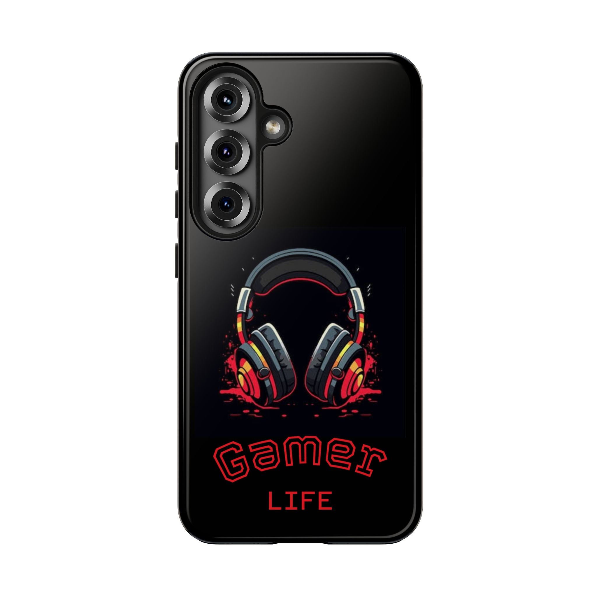 Gamer Life Tough Phone Case with Gamer Headset Design