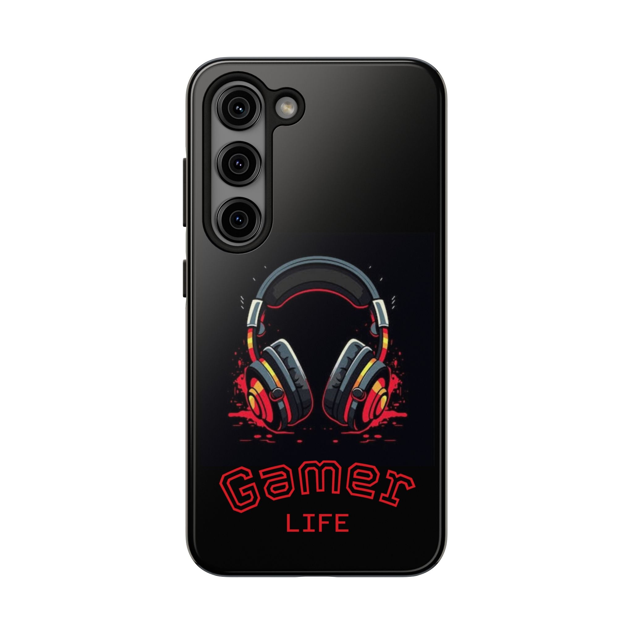 Gamer Life Tough Phone Case with Gamer Headset Design