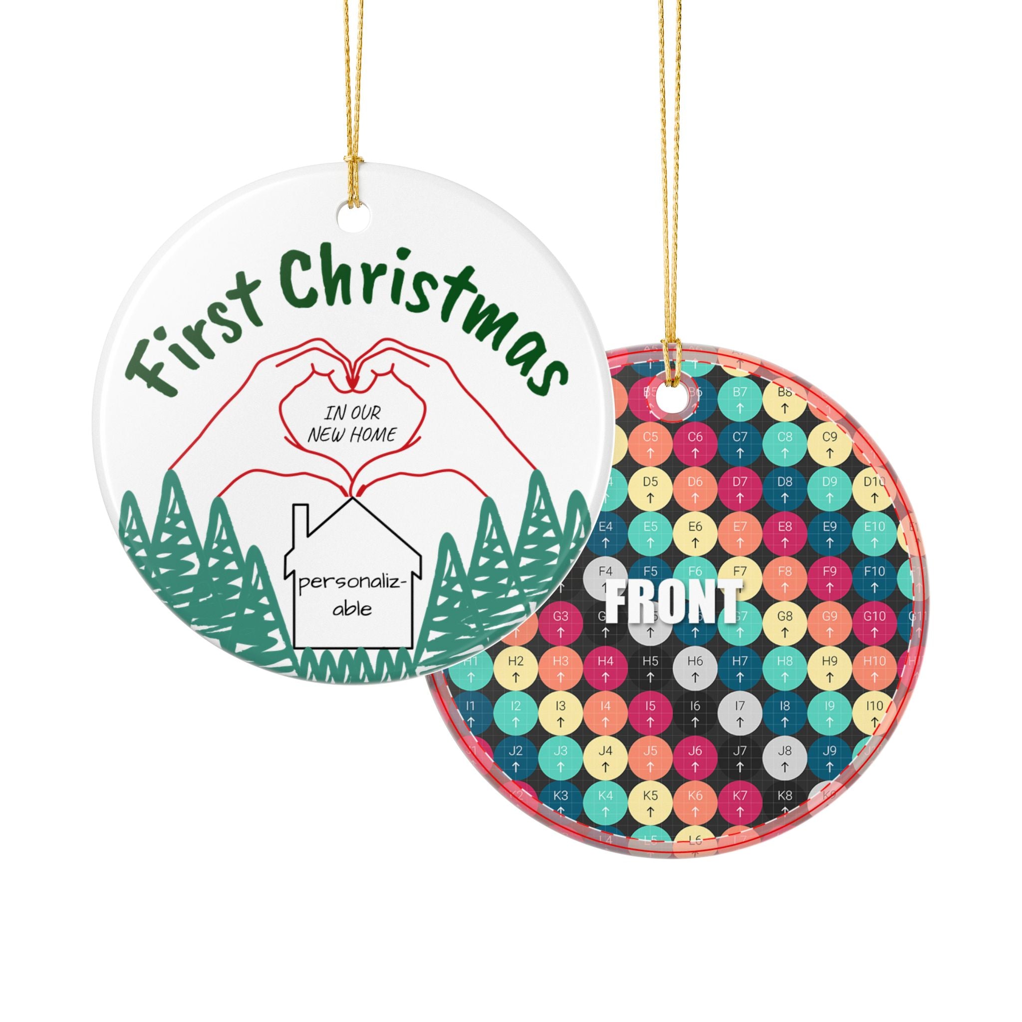 "Our First Christmas In Our New Home" Ceramic Ornament | New Homeowner Gift | Housewarming Keepsake
