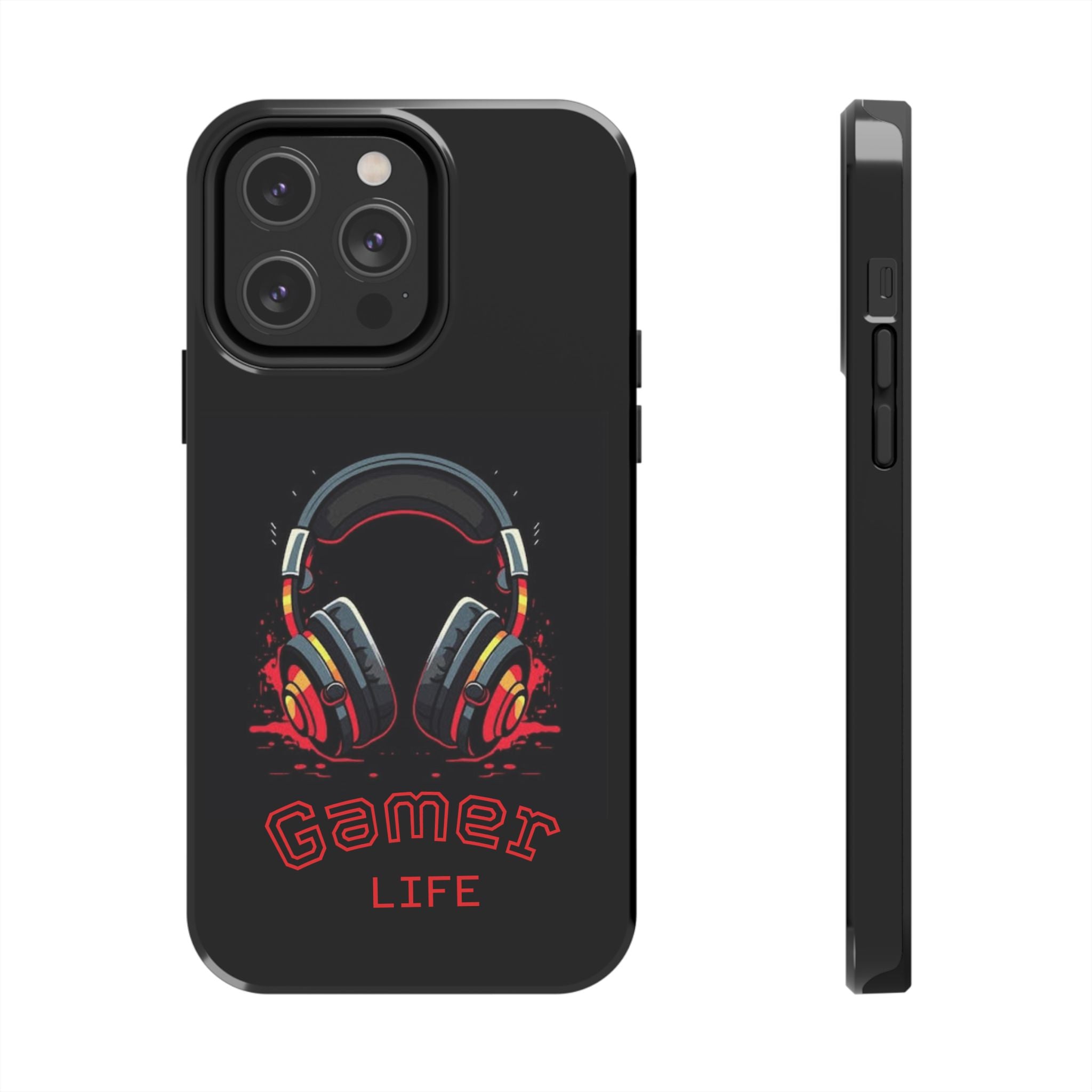 Gamer Life Tough Phone Case with Gamer Headset Design