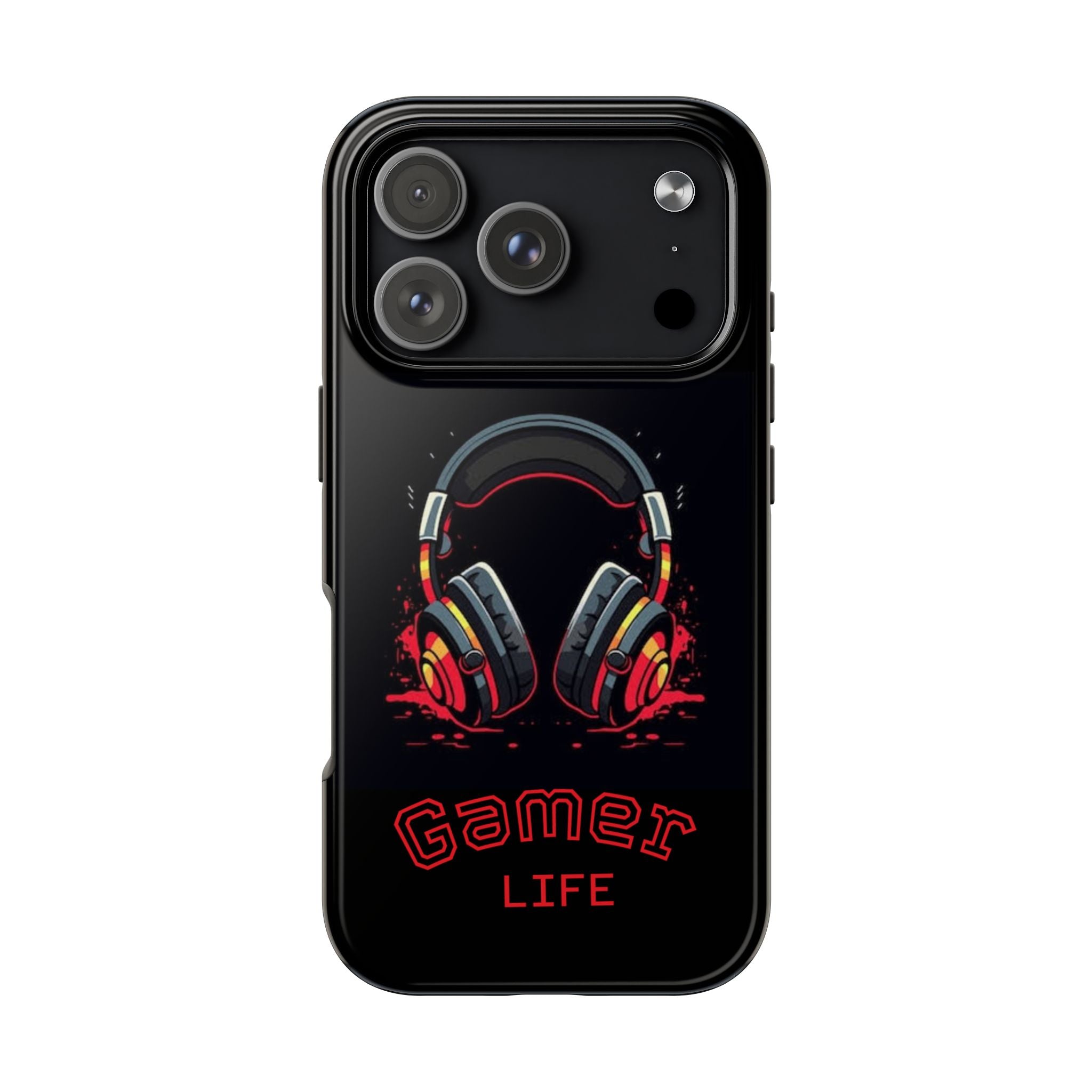 Gamer Life Tough Phone Case with Gamer Headset Design