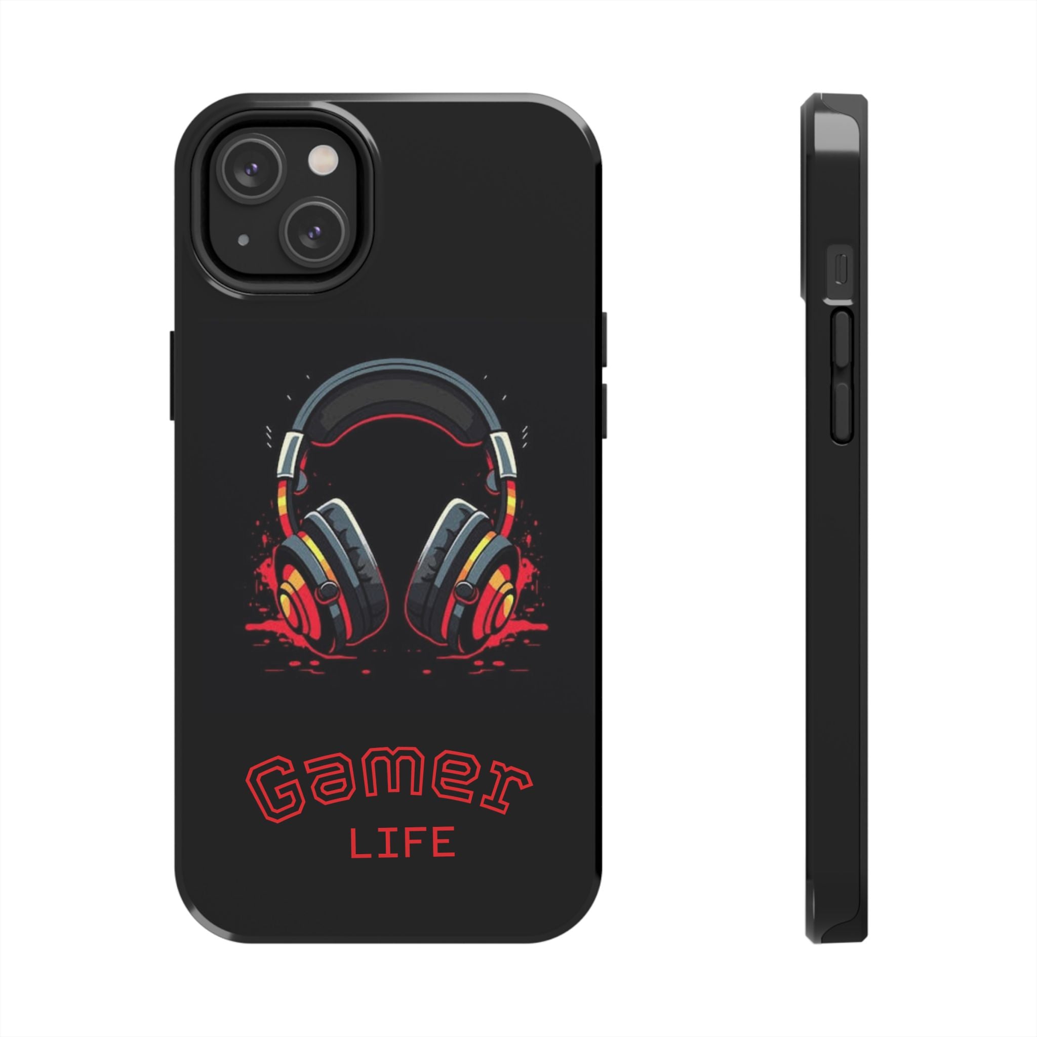 Gamer Life Tough Phone Case with Gamer Headset Design
