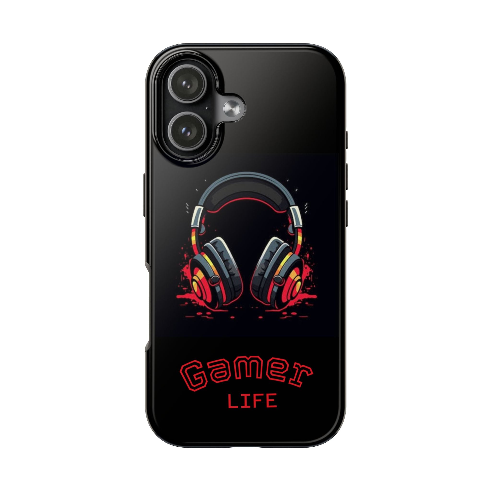 Gamer Life Tough Phone Case with Gamer Headset Design