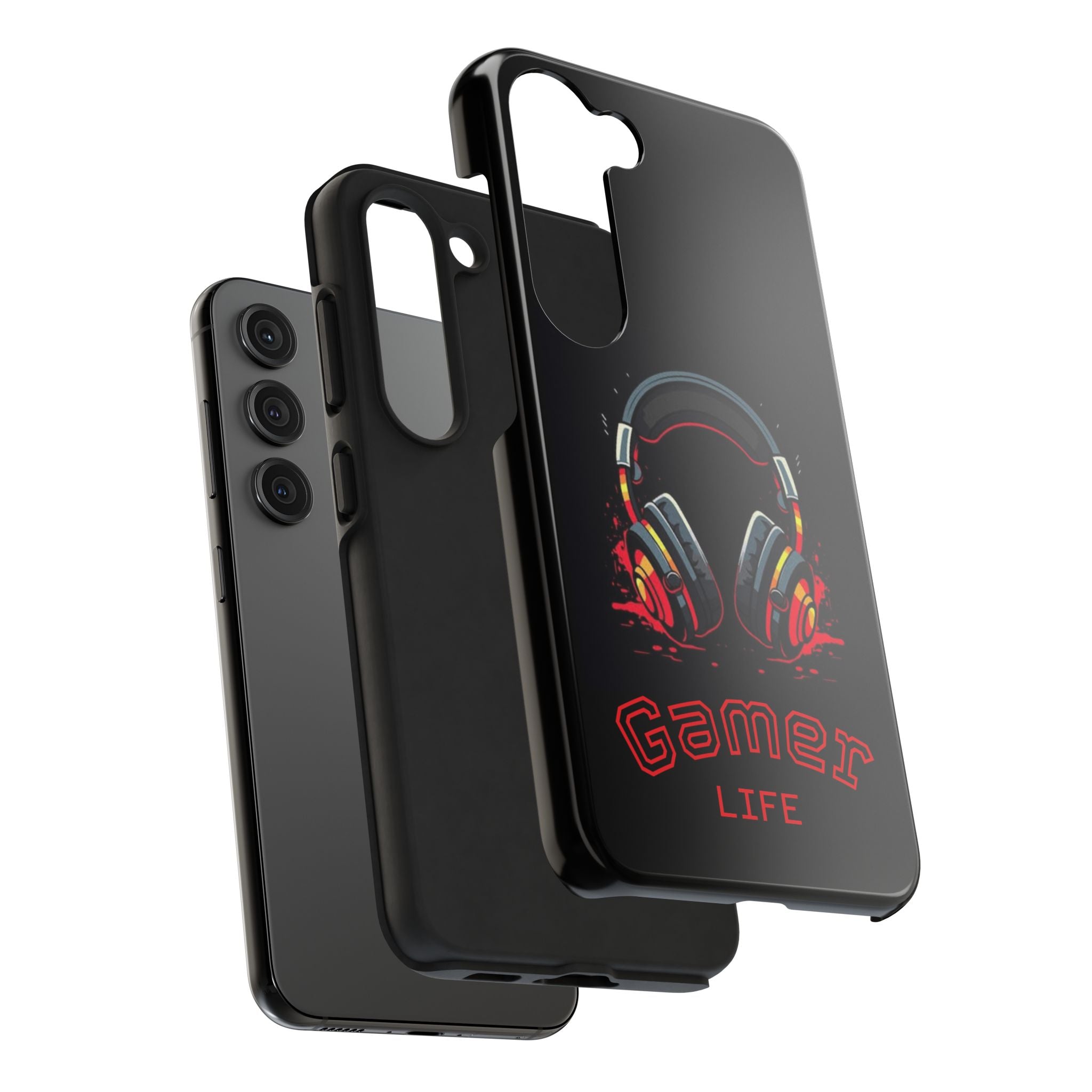 Gamer Life Tough Phone Case with Gamer Headset Design