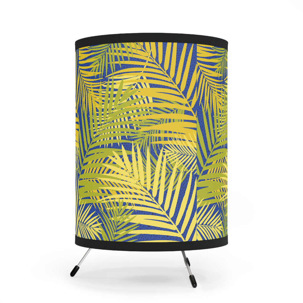 Tropical Tripod Lamp, Boho Room Decor, Modern Lighting, Gift for Beach Lovers, Home Accessories, Unique Desk Lamp