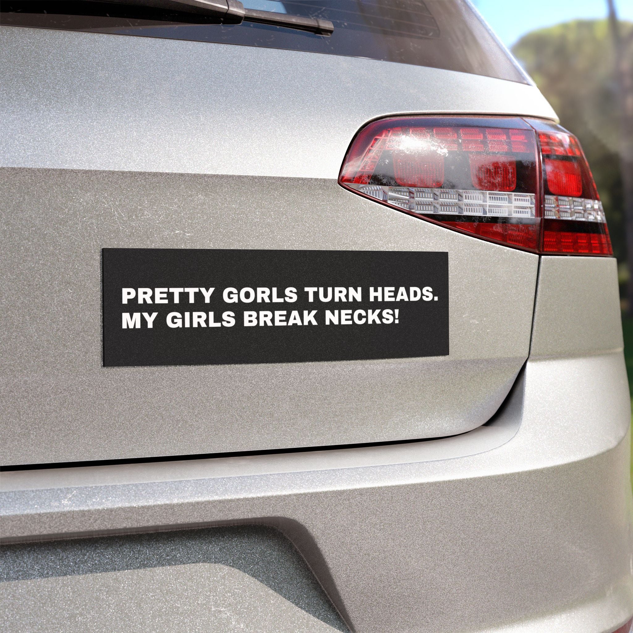 Car Magnet - 'Pretty Girls Turn Heads, My Girls Break Necks!' Vehicle Decor