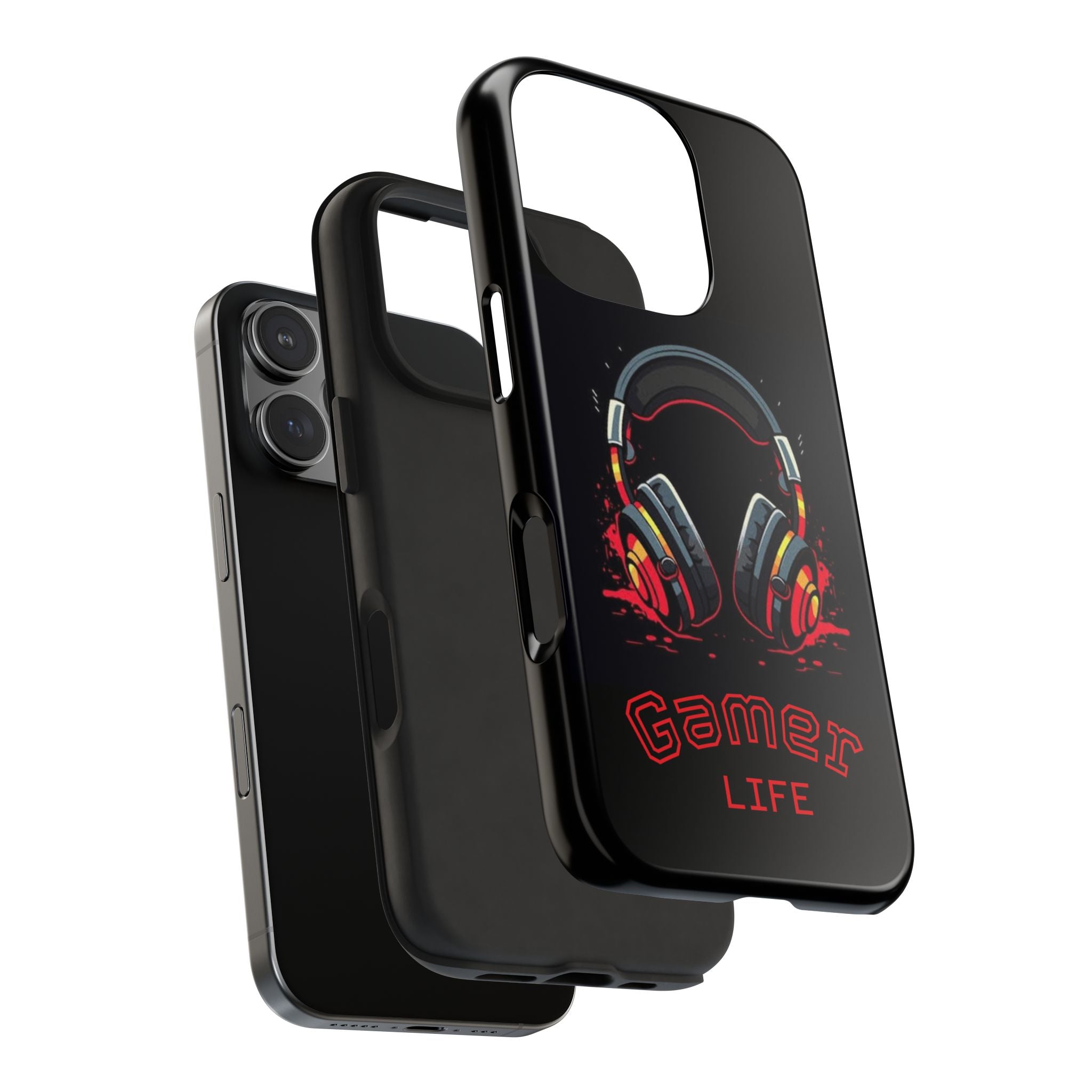 Gamer Life Tough Phone Case with Gamer Headset Design