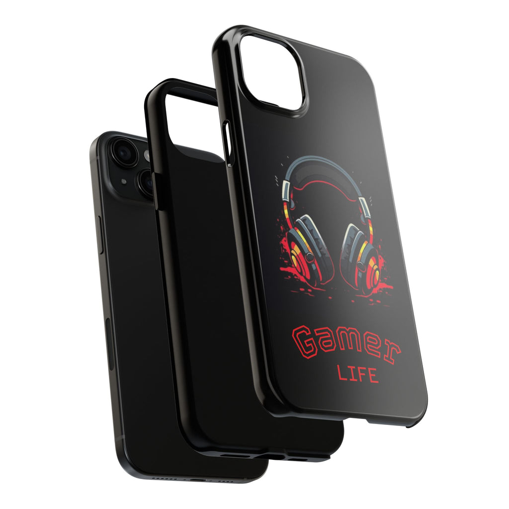 Gamer Life Tough Phone Case with Gamer Headset Design