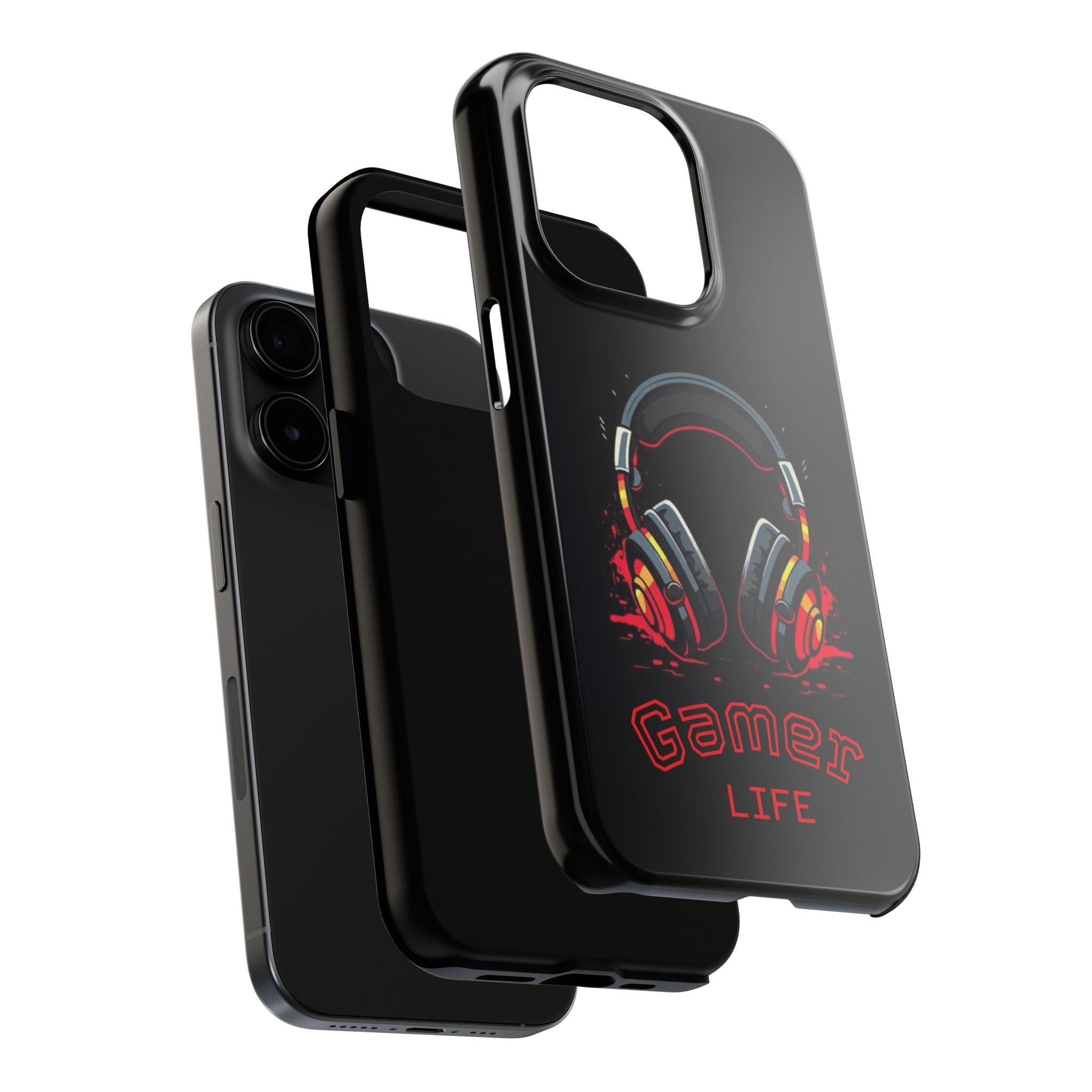 Gamer Life Tough Phone Case with Gamer Headset Design