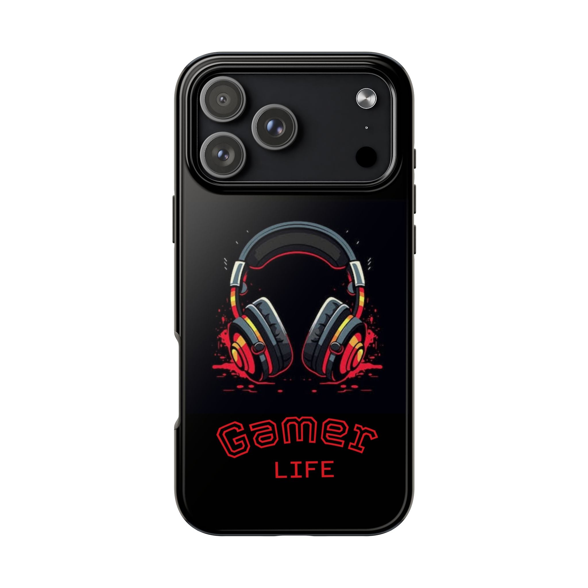 Gamer Life Tough Phone Case with Gamer Headset Design