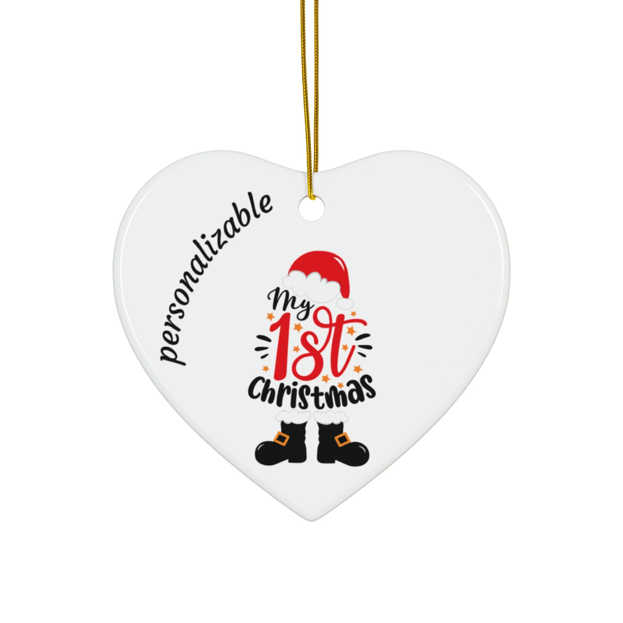My 1st Christmas Ceramic Ornaments - 2-Sided Print (Multiple Pack Options)